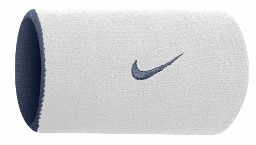 Nike Dri-fit Doublewide Wristbands Home & Away 2pk Obsidian | White