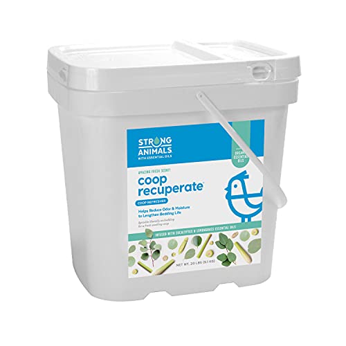 Strong Animals Coop Recuperate - Odor Control for Backyard Chicken Coops Containing Organic Eucalyptus and Lemongrass Essential Oils (20 lb. Pail)