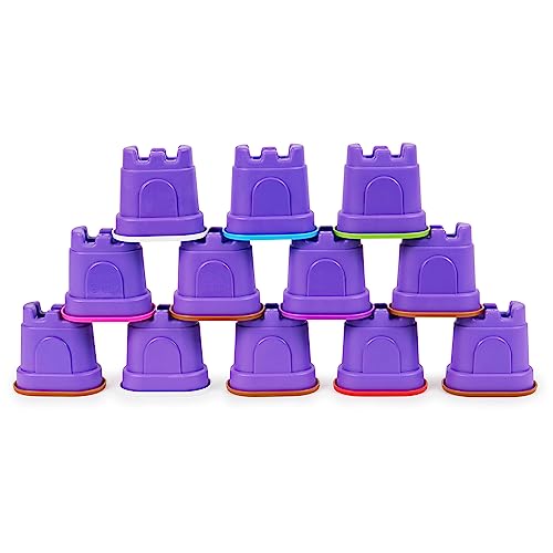 Kinetic Sand, 12-Pack Castle Containers (Amazon Exclusive), Multi-Color Play Sand for Party Favors, Goodie Bags, Sensory Toys for Kids Ages 3 and up
