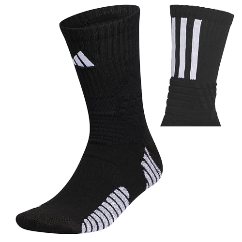 adidas Select Basketball Crew Socks (1-Pair), Black/White, X-Large