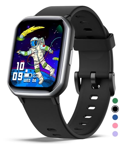 MgaoLo Kids Smart Watch for Boys Girls,Kids Fitness Tracker Smartwatch with Heart Rate Sleep Monitor,Waterproof Pedometer Activity Tracker for Android iPhone, Birthday Present (Black)
