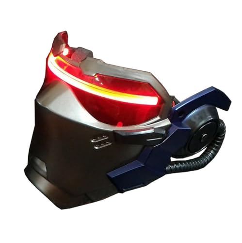 eLymwoo OW Soldier 76 AIR VENTS Luminous Mask Jack Helmet Morrison Game Cosplay Prop