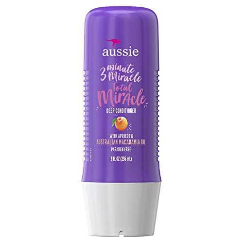 Damage Repair - Aussie Paraben-Free Total Miracle 3 Minute Miracle Conditioner w/Apricot, 8.0 fl oz (Packaging May Vary)