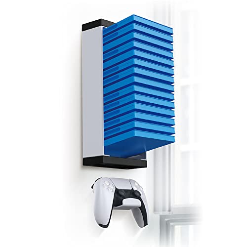 Acogedor Video Game Storage Tower for // One, Video Game Shelf Console Organizer with 14 Card Slots, Vertical Video Game Holder Rack