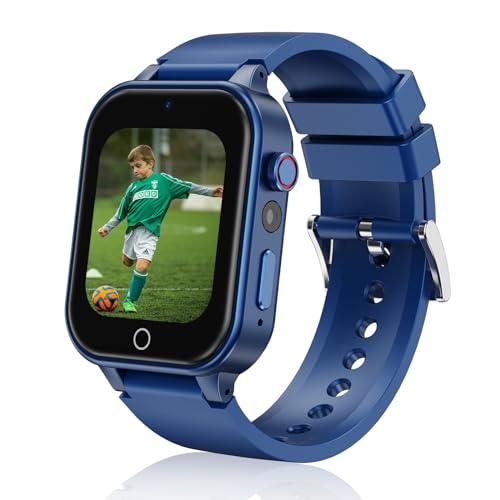 Goodatech Smart Watch for Kids 4-12 Years Boys Girls, 26 Puzzle Games,HD Camera,Video Music Player,Pedometer,Flashlight,Calendar Stopwatch Timer,Alarm Clock, Aluminum Case,Sport Band (Blue)