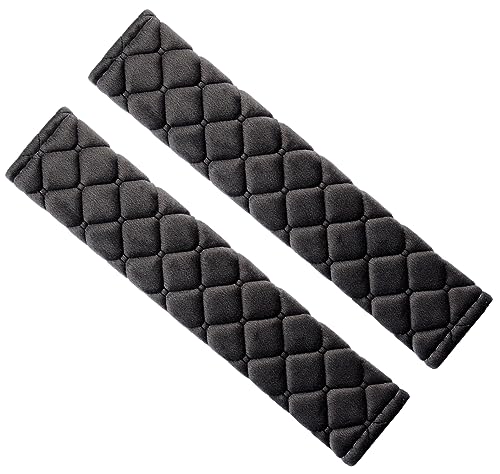 ROYAGO Universal Car Seat Belt Pad Cover kit, 2-Pack Black Soft Car Safety Seatbelt Strap Shoulder Pad for Adults and Children,Helps Protect Your Neck and Shoulder (Black)
