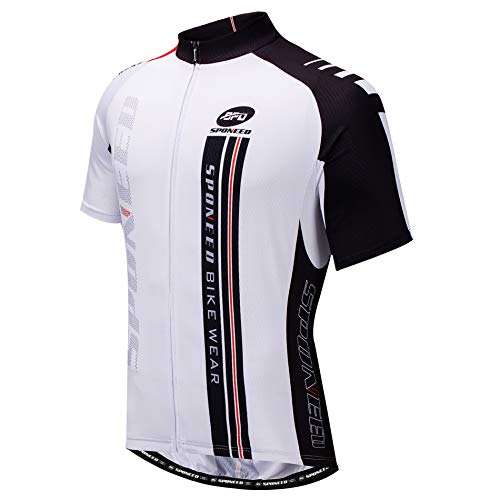 Cycling Jersey for Men Bicycle Tee Shirt MTB Biker Jacket Kits Cycle Clothing Mountain Biking US M White