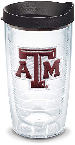 Tervis Made in USA Double Walled Texas A&M University Aggies Insulated Tumbler Cup Keeps Drinks Cold & Hot, 16oz, Primary Logo
