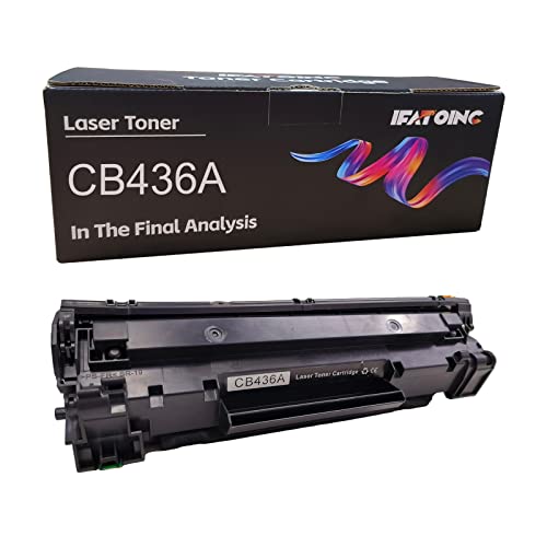 IFATOINC Compatible Toner Cartridge Replacement for HP 36A CB436A P1505 P1505n M1522n M1522nf M1120 M1120n M1522 (1-Pack Black)