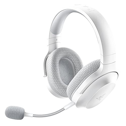 Razer Barracuda X Wireless Gaming & Mobile Headset (PC, Playstation, Switch, Android, iOS): 2.4GHz Wireless + Bluetooth - Lightweight - 40mm Drivers - Detachable Mic - 50 Hr Battery - Mercury White