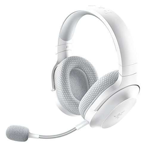 Razer Barracuda X Wireless Gaming & Mobile Headset (PC, PlayStation, Switch, Android, iOS): 2.4GHz Wireless + Bluetooth - Lightweight - 40mm Drivers - Detachable Mic - 50 Hr Battery - Mercury White