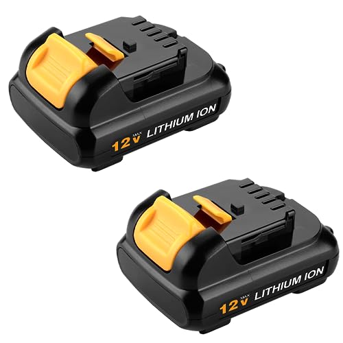 Ahomtikk 2Pack DCB120 4.0Ah 12V Battery Replacement for Dewalt 12V Max Battery DCB121 DCB123 DCB122 DCB124 DCB125 DCB127 Compatible with 12V Dewalt Battery