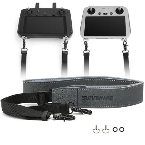O'woda Controller Lanyard for DJI RC/RC 2/ RC Pro/Smart Controller, Soft Leather Lanyard Neck Strap Compatible with DJI Mini 4 Pro/Mini 3 Pro/Mini 3 / Mavic 3 / Air 3 Remote Controller Accessories