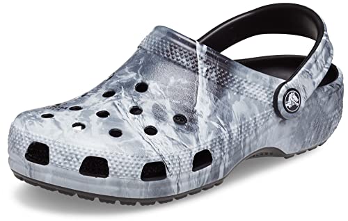 Crocs Unisex Classic Camo Clogs, Multi, 12 US Women