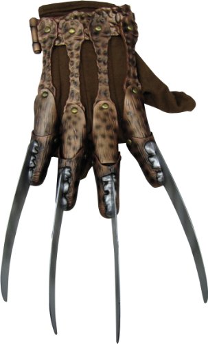 Nightmare On Elm Street Deluxe Freddy Krueger Glove, Gray, One Size