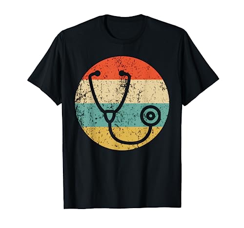 Doctor Nurse Vintage Retro Stethoscope T-Shirt