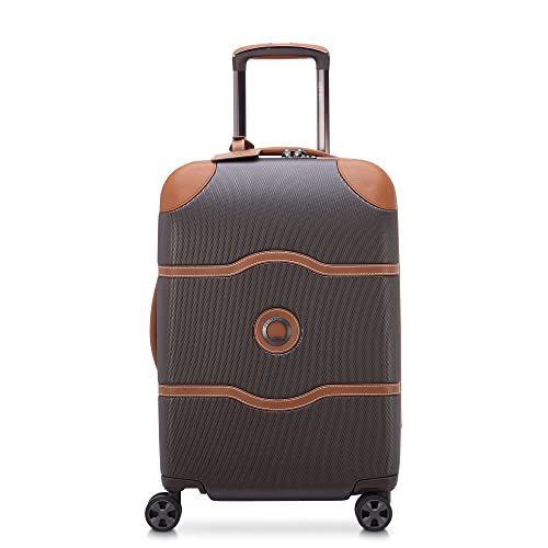 DELSEY Paris Chatelet Air 2.0 Hardside Luggage with Spinner Wheels, Chocolate Brown, Carry-on 21 Inch