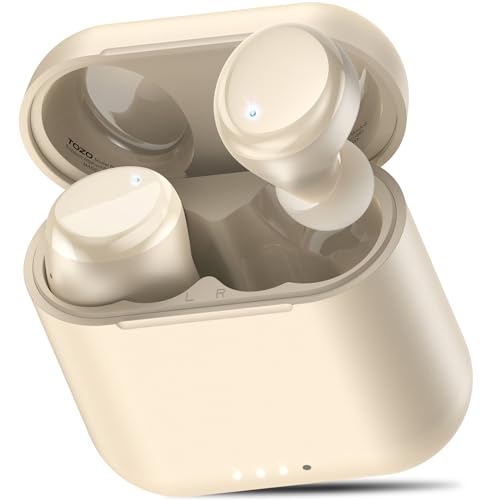 TOZO T6 (Ergonomic Edition) Wireless Earbuds Bluetooth 5.3 Headphones, Ergonomic Design in-Ear Headset, 50Hrs Playtime with Wireless Charging Case, APP EQ Customisable, IPX8 Waterproof, 2024 Version
