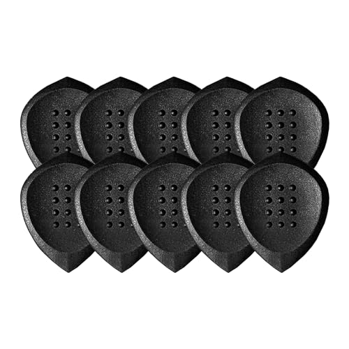 Acoustik Attak STEALTH Structured Guitar Pick - Small Beveled Guitar Picks, Unique Tone (10 Pack, Black)