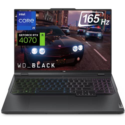 Lenovo Legion Pro 5i Gaming Laptop, 16' WQHD IPS 165Hz Display, GeForce RTX 4070, Intel 13th Gen i9-13900HX, 64GB DDR5 RAM, 2TB SSD, Webcam, 4-Zone RGB Backlit KB, Wi-Fi 6E, Windows 11 Home