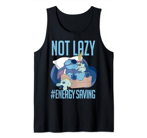 Disney Lilo & Stitch Not Lazy Energy Saving Tank Top