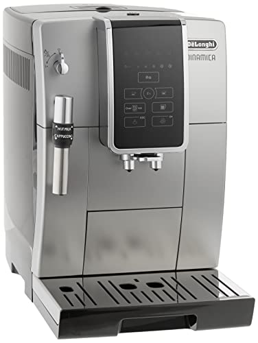 De'Longhi America Dinamica Fully Automatic Coffee and Espresso Machine with Premium Adjustable Frother, Stainless Steel, ECAM35025SB