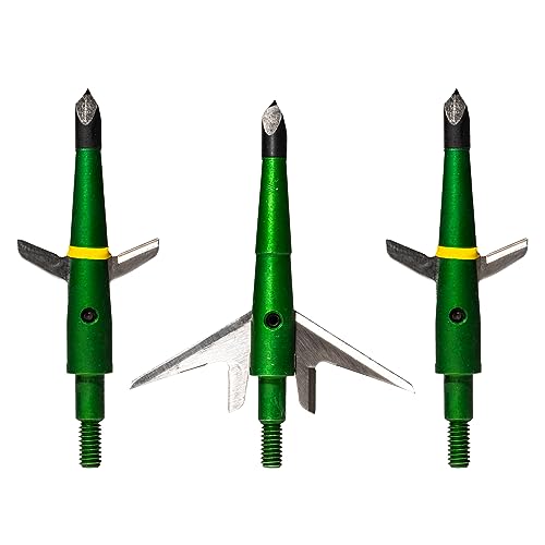 Swhacker SWH00207 #207 2 Inch Cut Broadheads Set of 3-100 Grain, Green, 2'