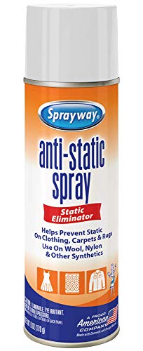 Sprayway SW956R Residue-Free Anti-Static Spray, Reduce Static Cling, Eliminate Static Shock, 6 Oz
