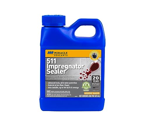 Miracle Sealants 511 PT SG Impregnator Sealer for Stone, Tile, Slate, Ceramic, Quartz 16 oz, 1 Pint