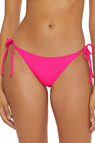 BCA by Rebecca Virtue Kira - Women's Side Tie Bikini Bottom with Cheeky Coverage, Sexy Swimwear Separates for Women, Taffy, Small