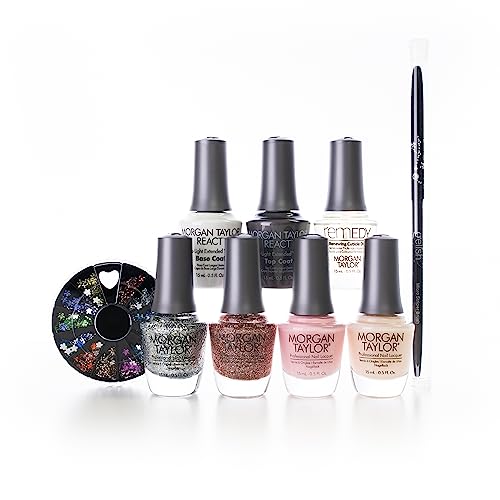 Morgan Taylor Nail Lacquer The Wedding Nail Collective Nude Nail Polish Kit, 9 Piece Nail Lacquer Kit, Summer Nail Polish Edition, 5 oz