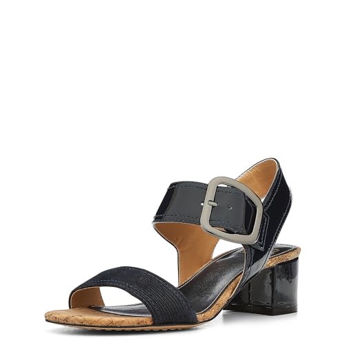 Donald Pliner Women's Day to Night Heeled Sandal, Navy, 8.5