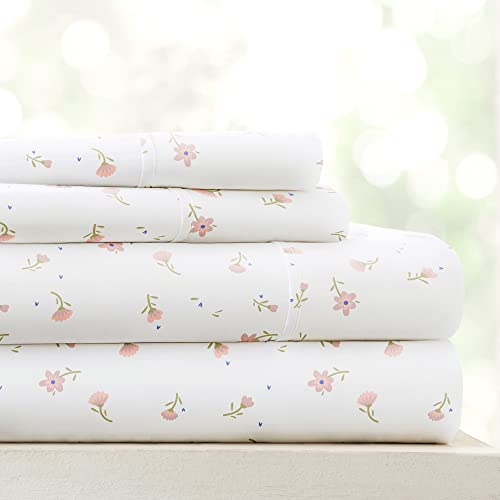 Linen Market 4 Piece Queen Sheets Set (Pink Floral) - Sleep Better Than Ever with These Ultra-Soft & Cooling Bed Sheets for Your Queen Size Bed - Deep Pocket Fits 16' Mattress