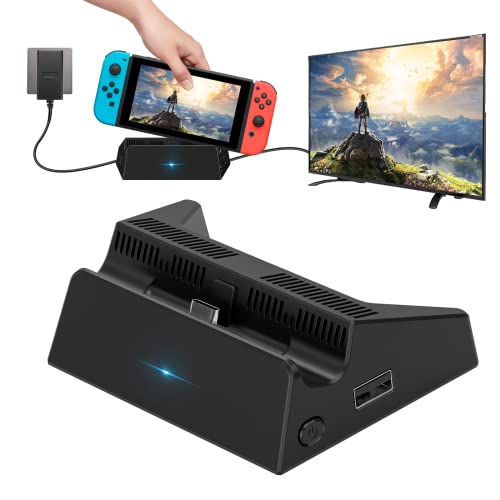 RuntoGOL TV Dock for Switch/Switch OLED with 4K HDMI & USB 3.0 Ports,Replacement for Official Switch Docking Station (Not Included Power Adapter)