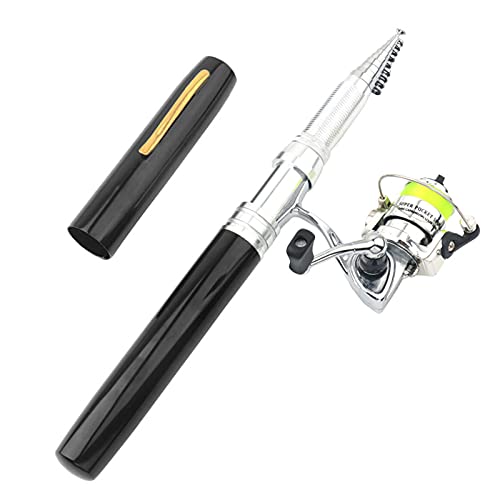 Lixada Pen Premium Mini Pocket Collapsible Fishing Pole Kit Telescopic Fishing Rod + Spinning Reel Combo Kit 1M / 1.4M / 1.8M / 2.1M