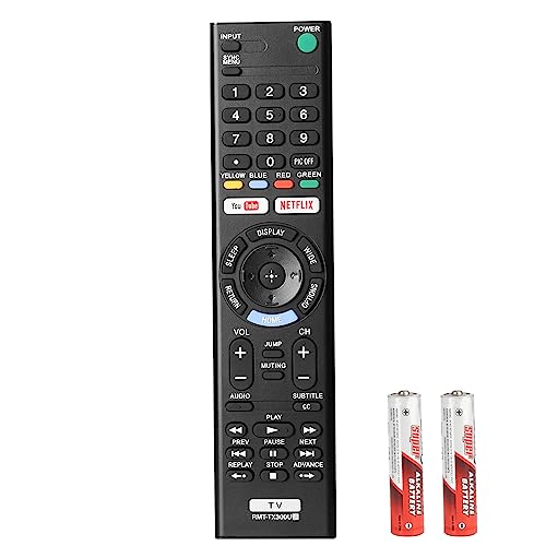 RMT-TX300U Remote Control Compatible with Sony TV KD-55X720E KD-49X720E KD-43X720E KD-49X700E KD-43X700E KD-55X700E KD-60X690E Replacement Controller with Netflix You Tube Buttons with Batteries