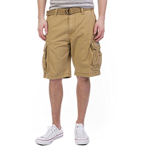 Unionbay mens Survivor Belted Cargo Short - Reg and Big & Tall Sizes,Rye,38