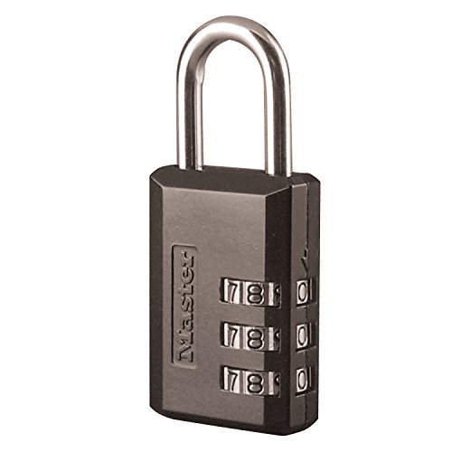 Master Lock Combination Padlock, 1, Black, 647D