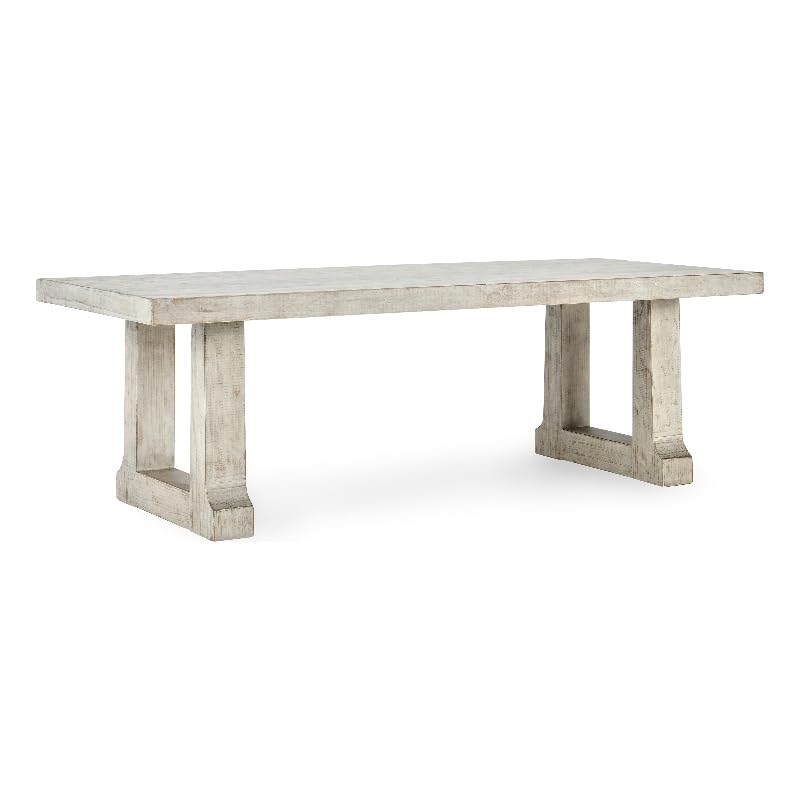 Kosas Home Prima Trestle Base Transitional Wood Dining Table in Beige