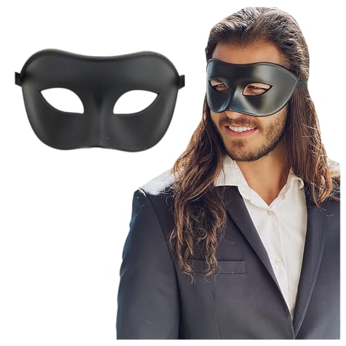Masquerade Mask For Men Antique Look Mask for Masquerade Party, Venetian Party, Mardi Gras, Halloween & Masquerade Ball (Black)