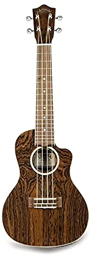 Lanikai 4 String Ukulele, Concert Thin Line Cutaway Acoustic Electric Ukulele with Bocote Body (FB-CETC)