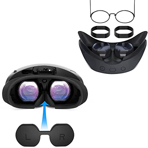 PECOOVR Lens Protector Glasses Spacer for PSVR 2 Prevent Eyeglass from Scratching + Thickened Silicone Lens Protection Cap Cover for Playstation VR2 Accessories Reusable & Washable
