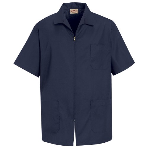Red Kap mens Zip-front Smock Medical Scrubs Jacket, Navy, XX-Large US