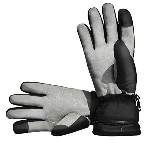 Aroma Season Heated Gloves for Women Men, Gloves for Raynauds Disease, Walking Dogs, Cycling, Hunting, Fishing Waterproof & Windproof Black Color