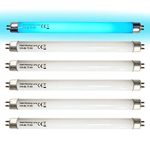 Celiwace 6 Pack UVA-BL T5 6W 32050 F6T5/BL Replacement Bulb Fluorescent Light Tube 6 watt for DynaTrap DT2000XL,DT2000XLP and DT3012