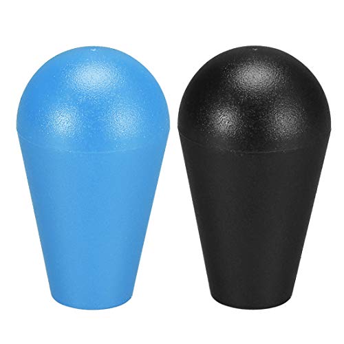 uxcell Ellipse Oval Joystick Head Rocker Ball Top Handle Arcade Game DIY Parts Replacement Blue Black 2Pcs