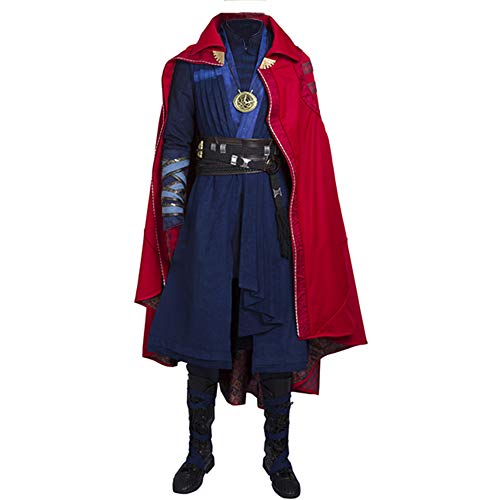LILLIWEEN Strange Costume Suit Deluxe Dr Outfit Halloween Cosplay Full Set with Red Cape L