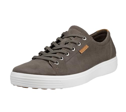 ECCO Men's Soft 7 Sneaker, Dark Clay Nubuck/Lion, 11-11.5