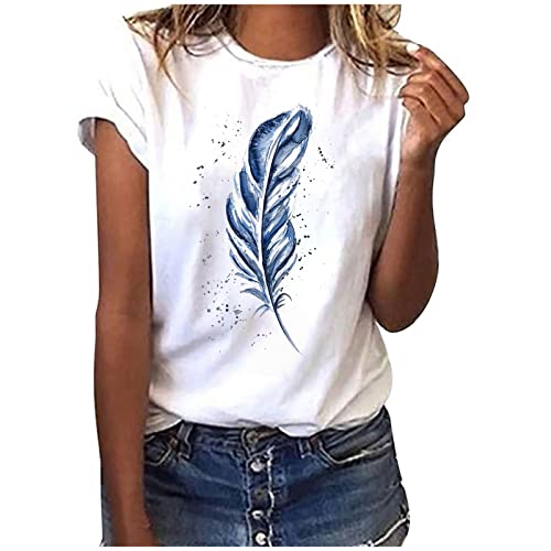 Womens Summer Tops Dressy Casual for Older Women Women Blouses Elegant Casual Petite Soft T Shirts Loose Fit Summer Clothes for Mature Women 2023 Vacation My Orders Placed by Me