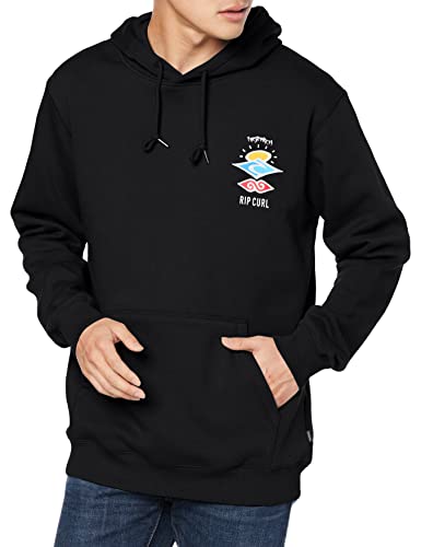 Rip Curl Search Icon Pullover Hoodie Black LG